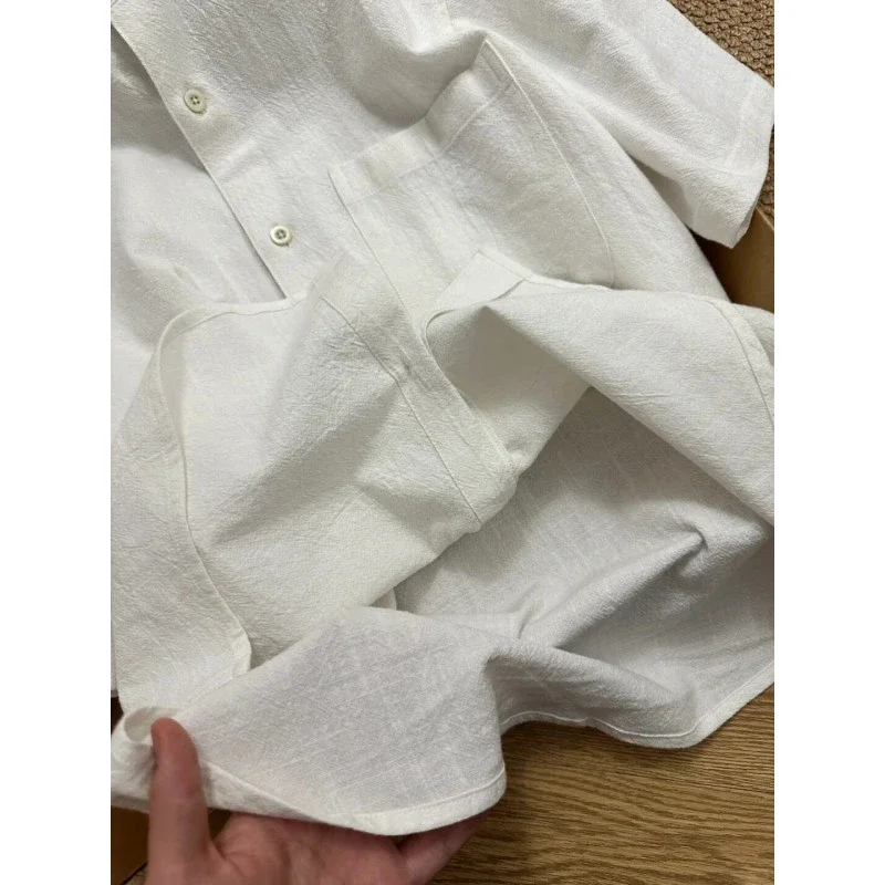 Men's Bamboo-Cotton Short Sleeve Mandarin Shirt