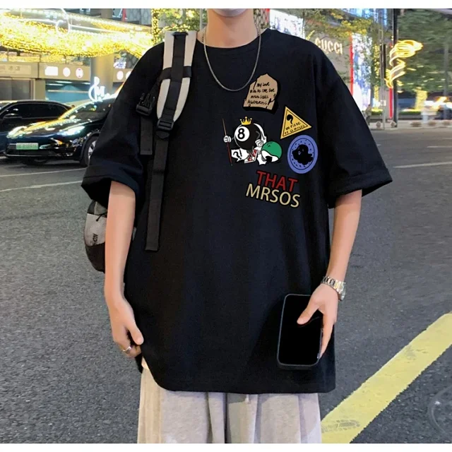 Men's SS25 American Loose-Fit Cotton Tee Detail