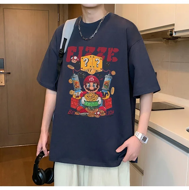 Men's 2025 Summer Cotton Cartoon Tee Detail
