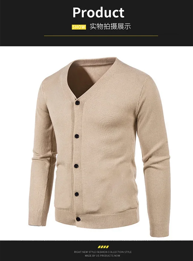 23 Fall Men's Knit Cardigan Detail