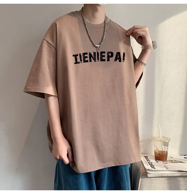 Men's Heavyweight Cotton Loose Fit T-Shirt Detail