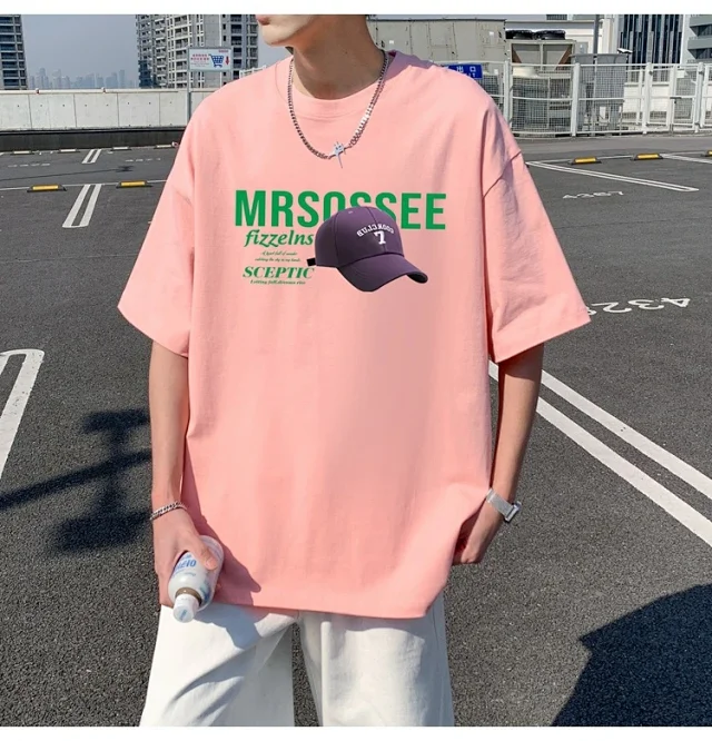 Men's Heavyweight Cotton Summer Tee Loose Detail