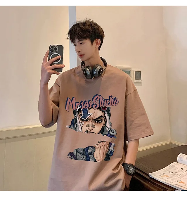Men's Heavyweight Cotton Oversized Short-Sleeve Tee Detail