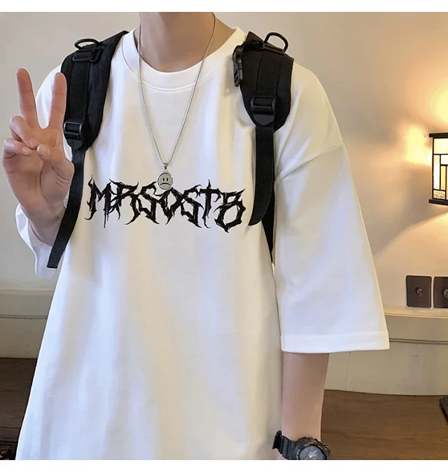 Oversized Retro Heavyweight Cotton Men's Tee Detail