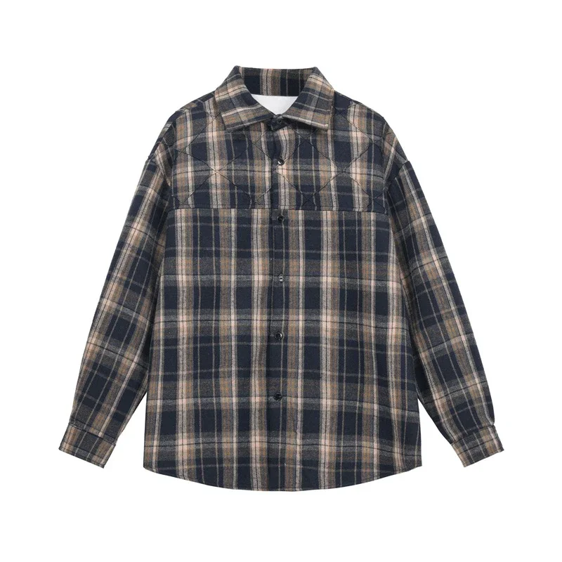 Men's Winter Fleece Retro Plaid Overshirt