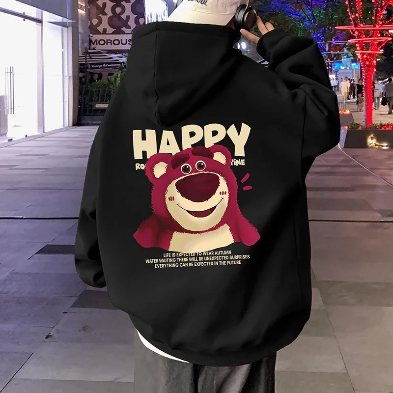 Men's Strawberry Bear Heavy Fleece Hoodie