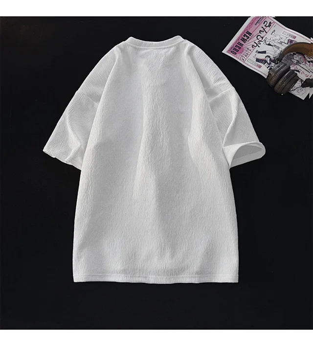 Cleanfit Men's Quick-Dry V-Neck Oversized Tee Detail