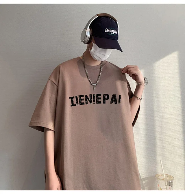 Men's Heavyweight Cotton Loose Fit T-Shirt Detail