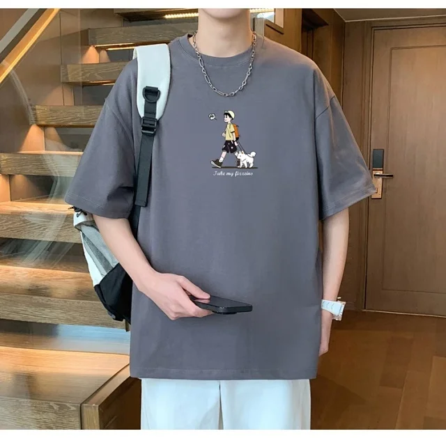 Men's Big Size Cotton Summer T-Shirt Detail