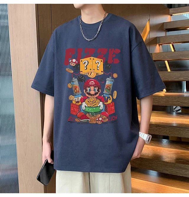Men's 2025 Summer Cotton Cartoon Tee Detail