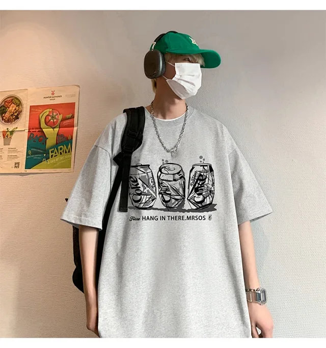 2025 Men's Summer Cotton Oversized Tee Detail