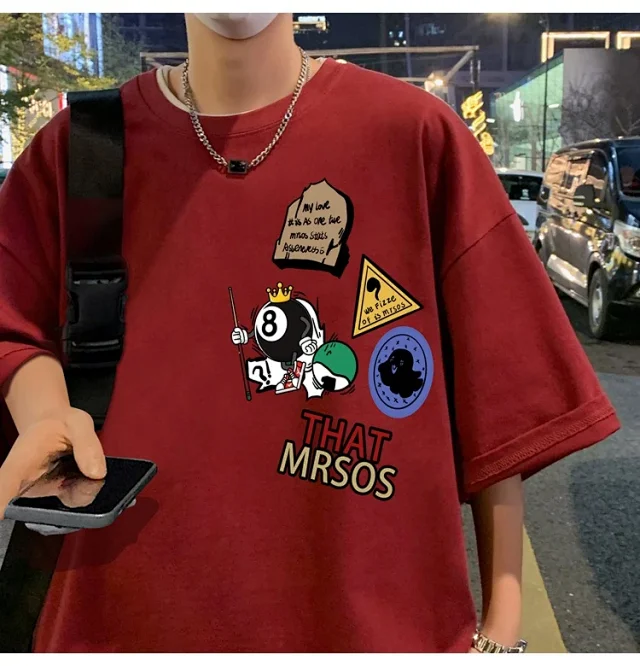 Men's SS25 American Loose-Fit Cotton Tee Detail