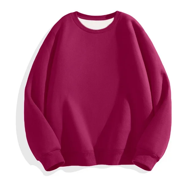 Hua Cotton Men's Casual Crew-Neck Sweatshirt Detail