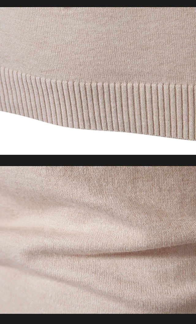Men's Slim Fit Mock Neck Sweater Detail
