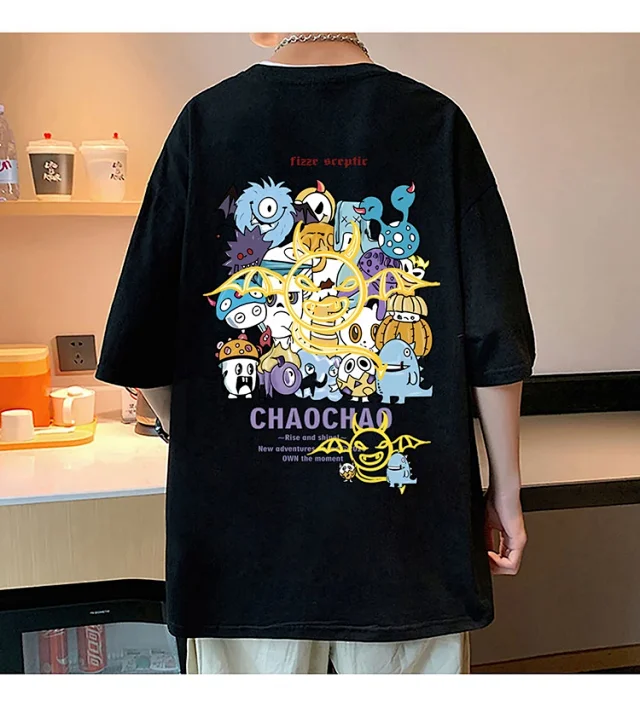 Men's Loose Fit Cotton Graphic T-Shirt Detail