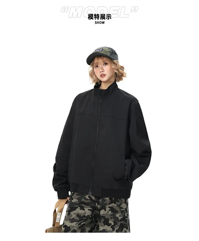 Men's Retro American Bomber Jacket Detail