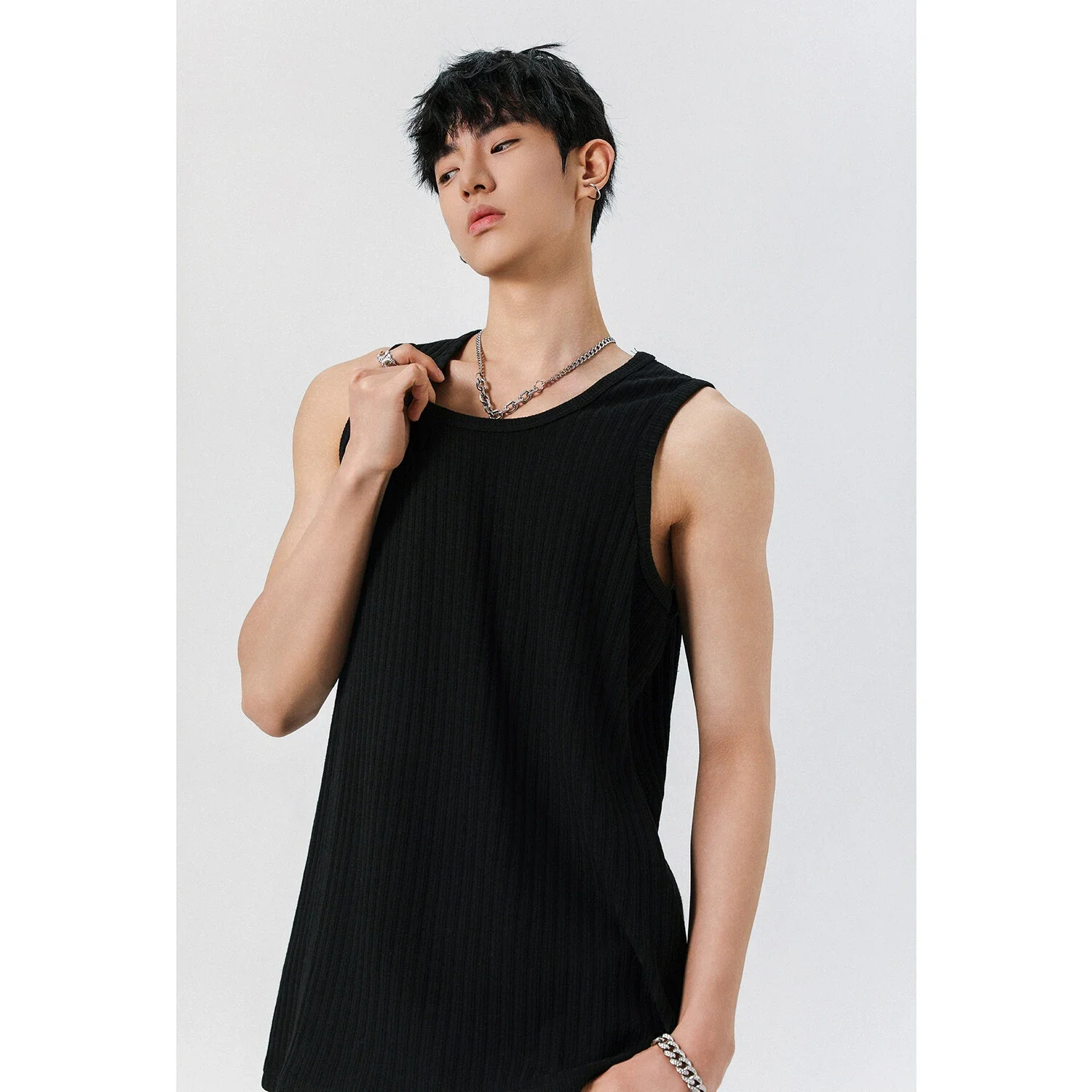 Men's Rayon Ribbed Relaxed Tank Top