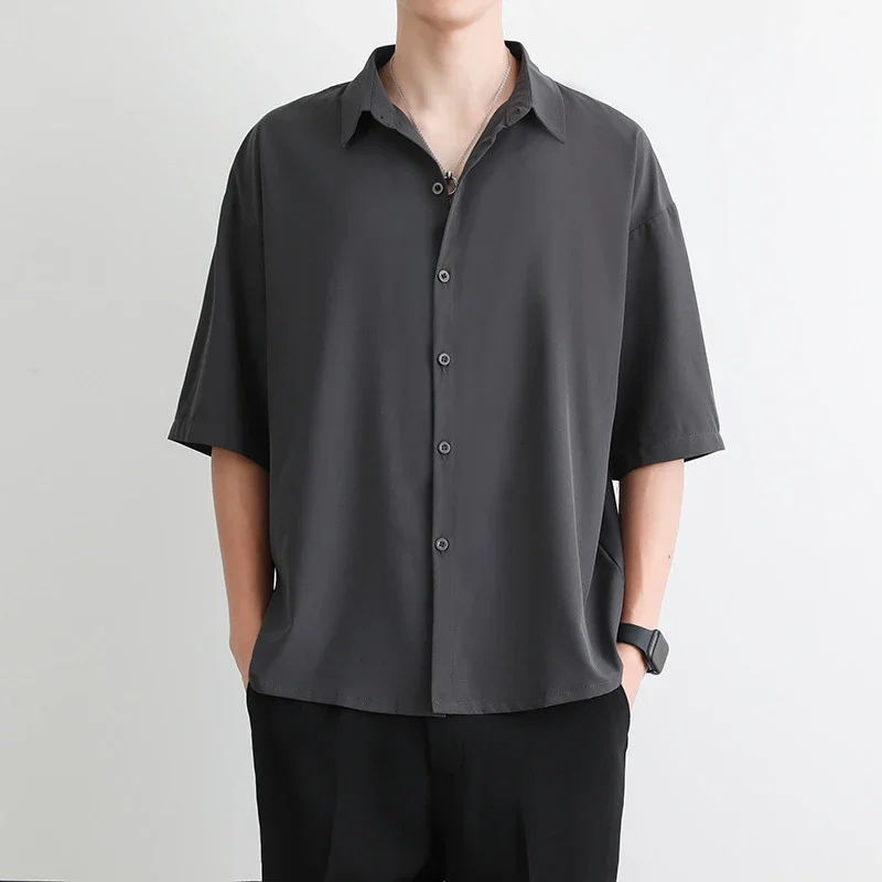 DK Men's Loose Cooling Black Shirt