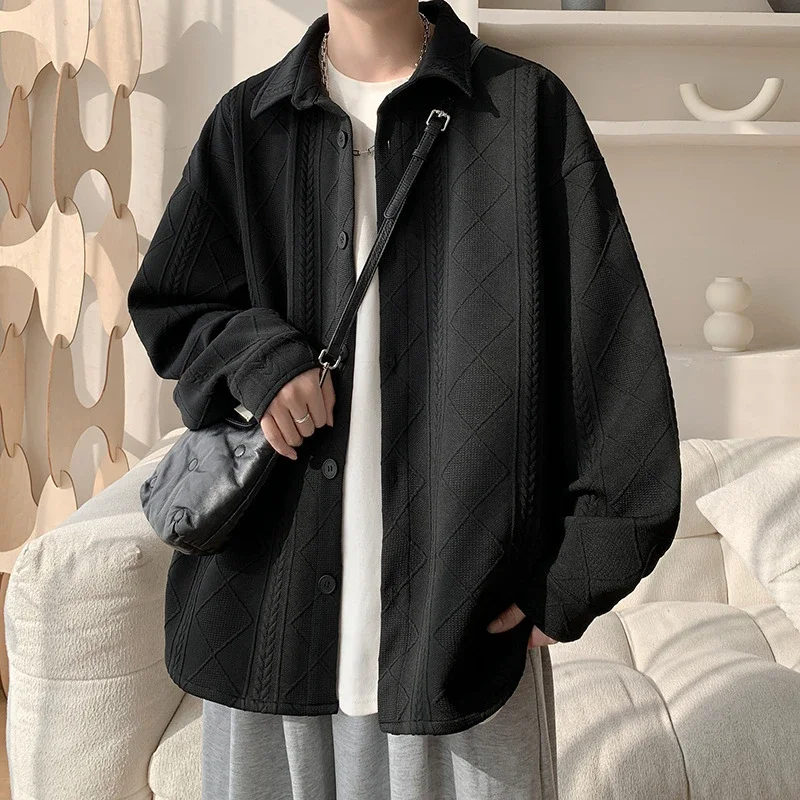 Trendy Boys' Jacquard Long Sleeve Shirt
