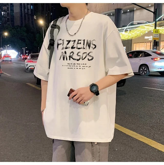 Men's 2025 Summer Cotton Loose T-Shirt Detail