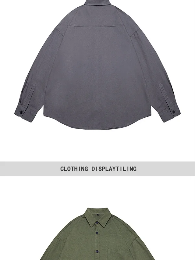 Vintage Men's Long Sleeve Work Shirt Detail