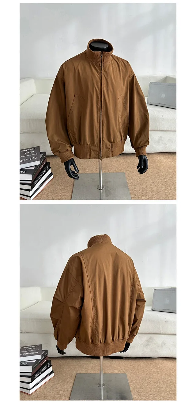 Men's Vintage Cropped Bomber Jacket Detail