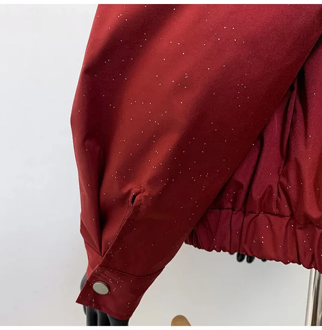 Starry Sky Men's Edgy Flight Jacket Detail