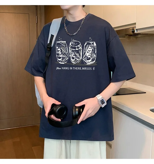 2025 Men's Summer Cotton Oversized Tee Detail