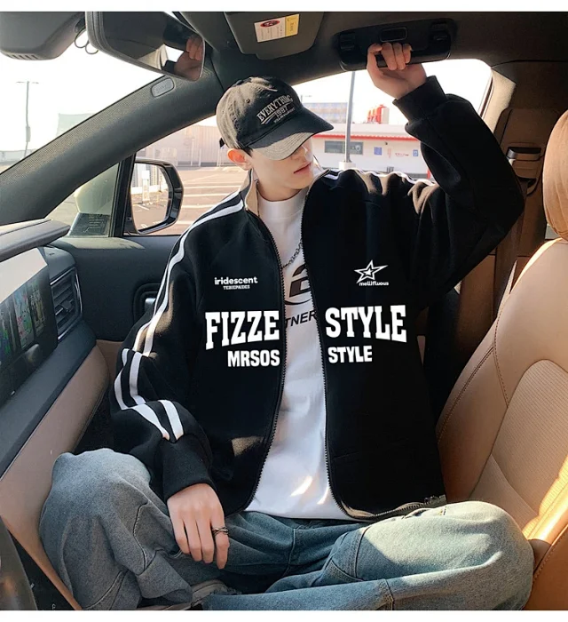American Heavyweight Zip Hoodie Jacket Detail