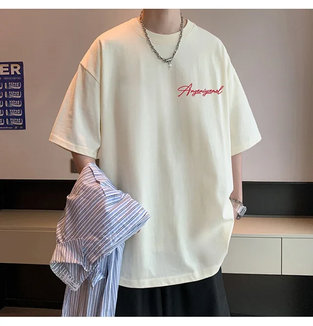 Men's Heavyweight Cotton Foam Print Tee Detail