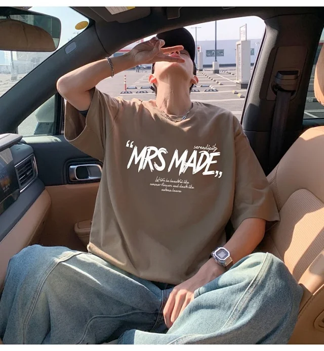 New Men's Heavyweight Cotton Oversize Tee Detail