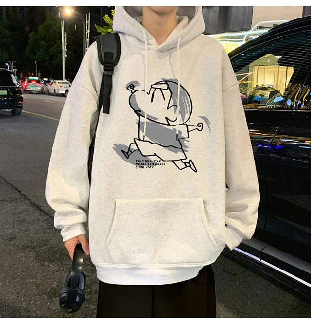 Men's Cotton Hoodie Cartoon Youth Loose Detail