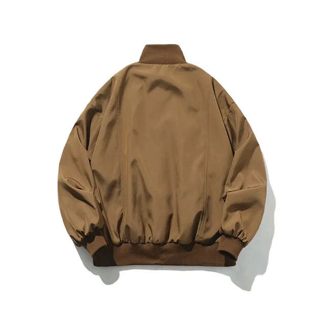 Men's Oversized Cropped Vintage Bomber Jacket Detail