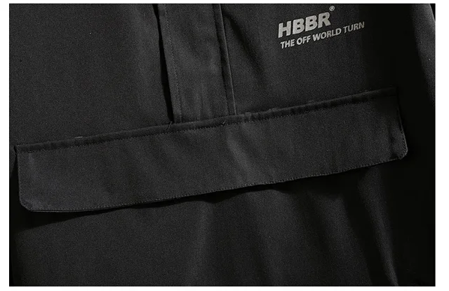 Men's Lightweight Trendy Hooded Half-Zip Jacket Detail
