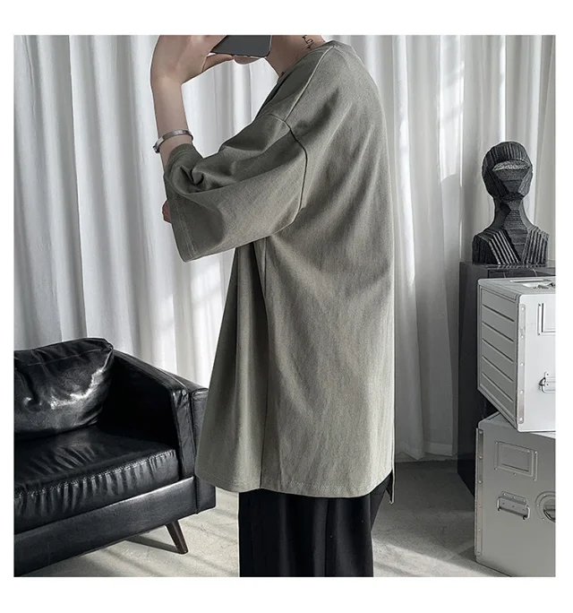 Men's Trendy Solid Half Sleeve Tee Detail