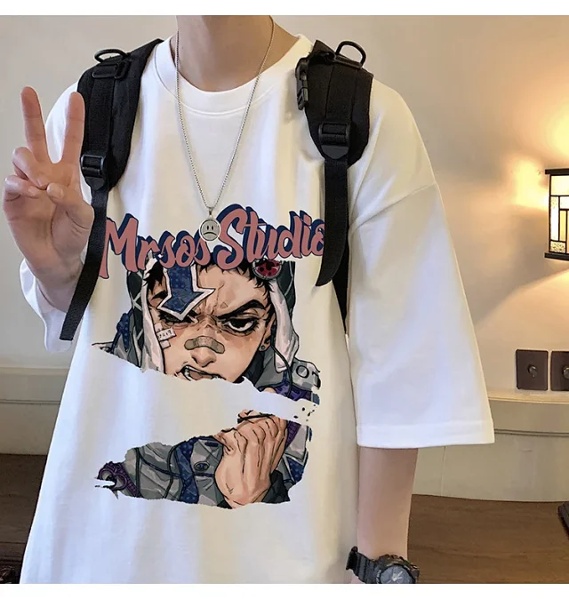 Men's Heavyweight Cotton Oversized Short-Sleeve Tee Detail