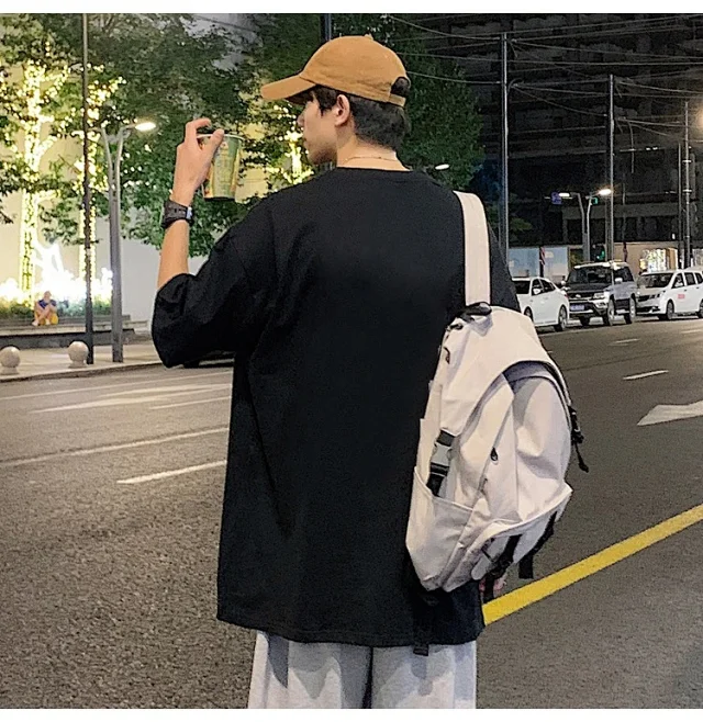 Men's Summer Oversized Cotton Street Tee Detail