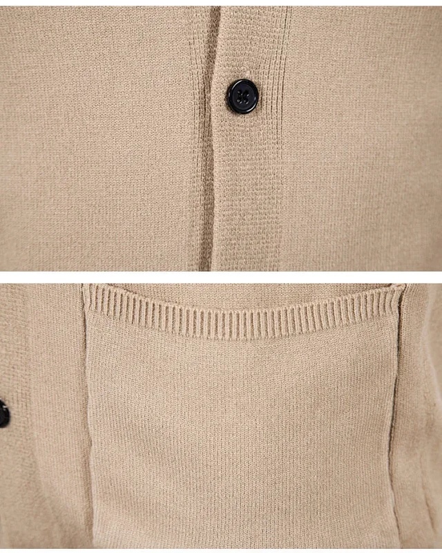 Men's Korean Style Knit Cardigan Autumn New Detail