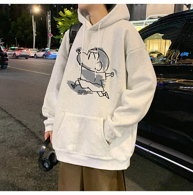 Men's Cotton Hoodie Cartoon Youth Loose Detail