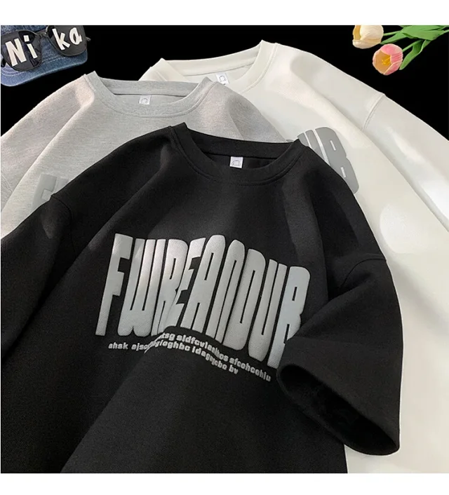 Men's Oversized Heavyweight Foam Print Tee Detail