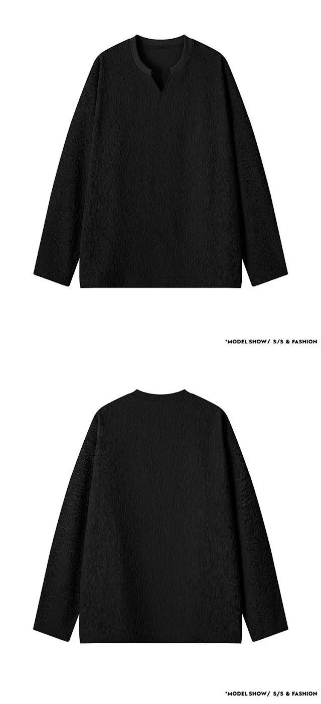 Cleanfit Men's Textured Long Sleeve Tee Detail