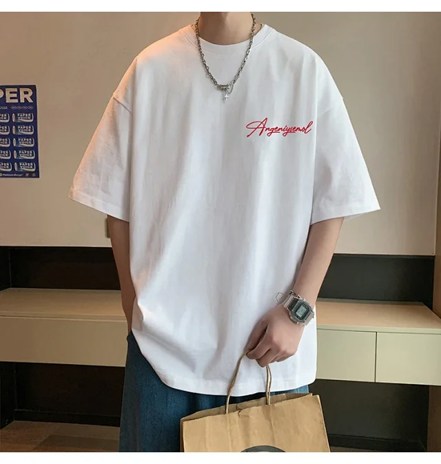 Men's Heavyweight Cotton Foam Print Tee Detail