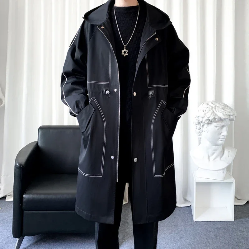 Men's Retro Workwear Hooded Trench AW24