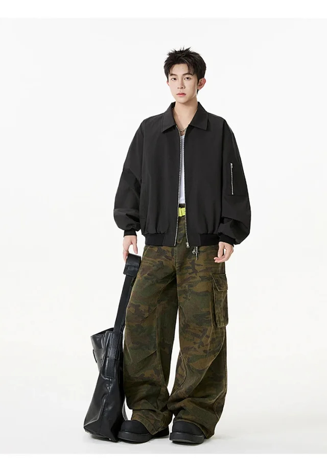 Unisex Cropped Bomber Jacket New Detail