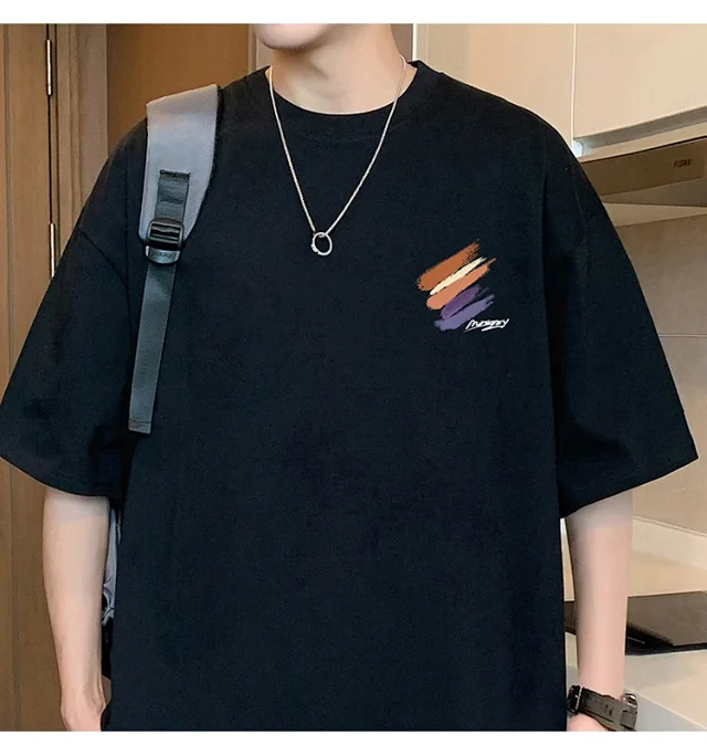Men's Heavyweight Cotton Summer Tee Detail