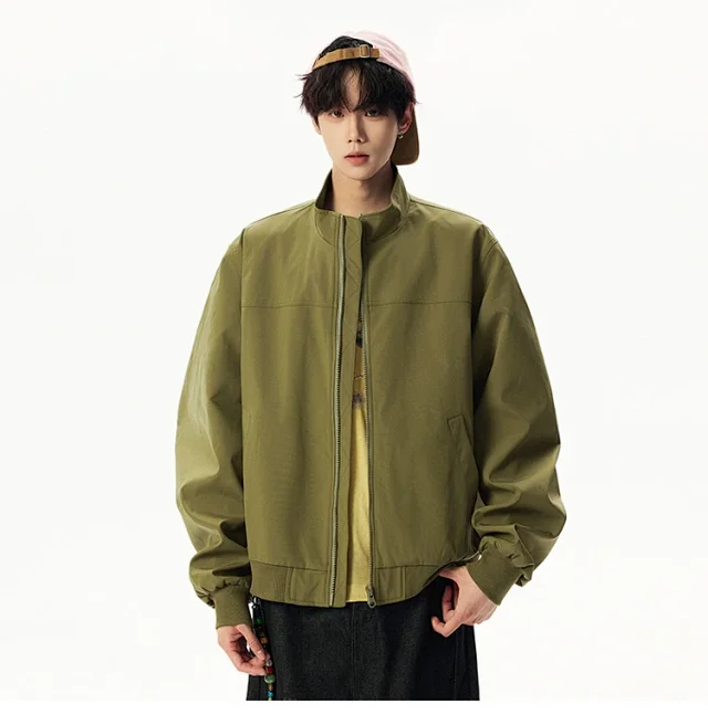 Men's Retro American Bomber Jacket Detail