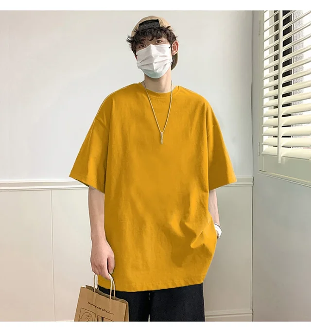 Men's Heavyweight Cotton Summer T-Shirt Two-Pack Detail