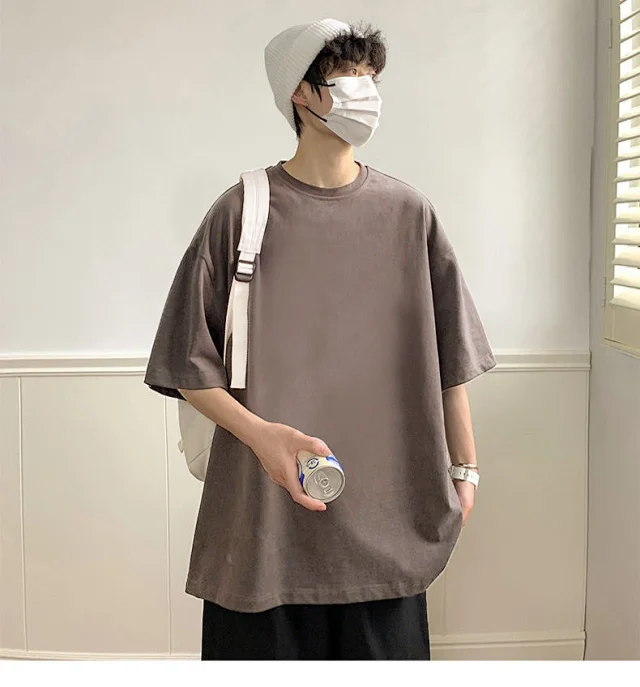 Men's Heavyweight Cotton Summer T-Shirt Two-Pack Detail