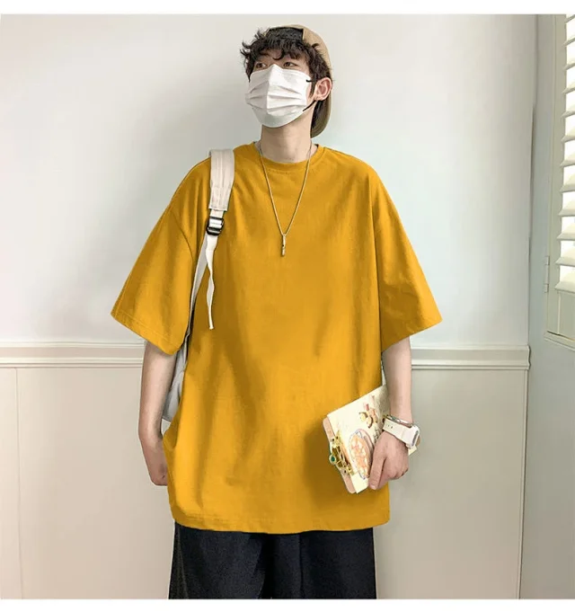 Men's Heavyweight Cotton Summer T-Shirt Two-Pack Detail