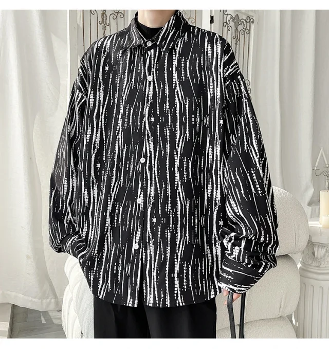 Men's Hip Hop Long Sleeve Shirt Detail